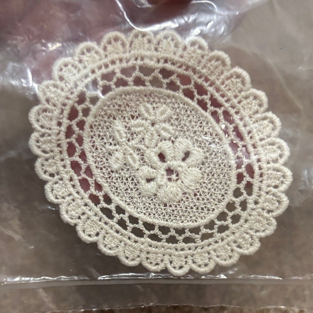 3 Belgium Cream Lace Handmade